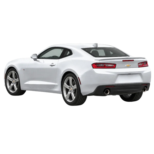 2021 Chevrolet Camaro in Silber, Ansicht: Dreiviertelansicht von hinten (nach links gerichtet)