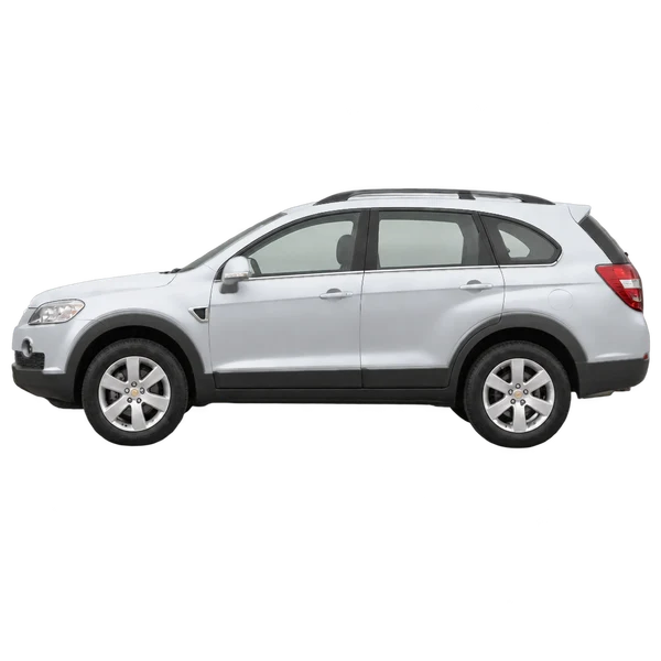 Chevrolet Captiva 2008 prata, vista lateral (voltada para a esquerda)