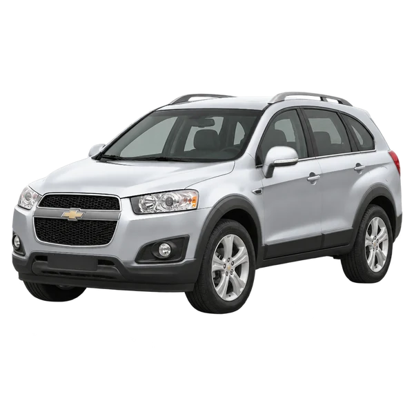 Chevrolet Captiva 2013 prata, vista dianteira em três quartos (voltada para a esquerda)