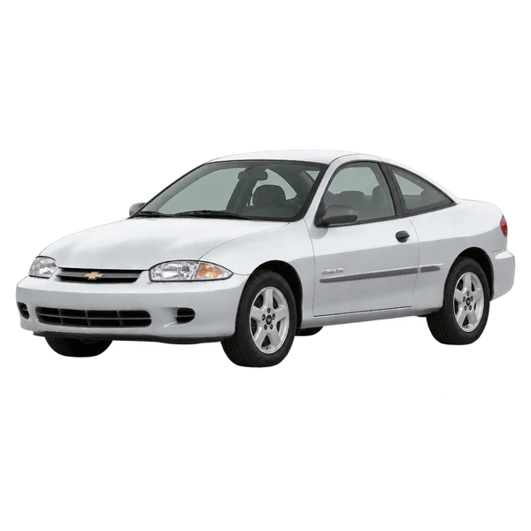 Chevrolet Cavalier 2003 en plateado, vista frontal tres cuartos (hacia la izquierda)