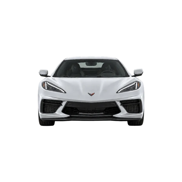 Chevrolet Corvette E-Ray 2026 en plateado, vista frontal