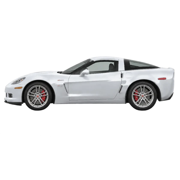 2006 Chevrolet Corvette Z06 in Silber, Ansicht: Seite (nach links gerichtet)