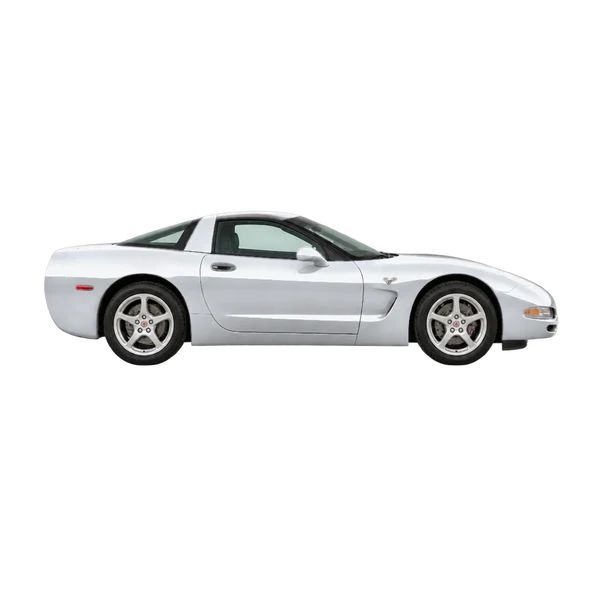 Chevrolet Corvette 2001 prata, vista lateral (voltada para a direita)