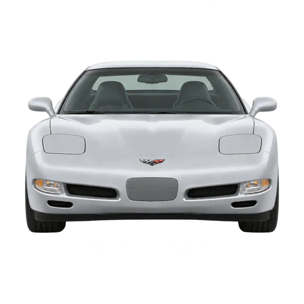 Chevrolet Corvette 2002 en plateado, vista frontal