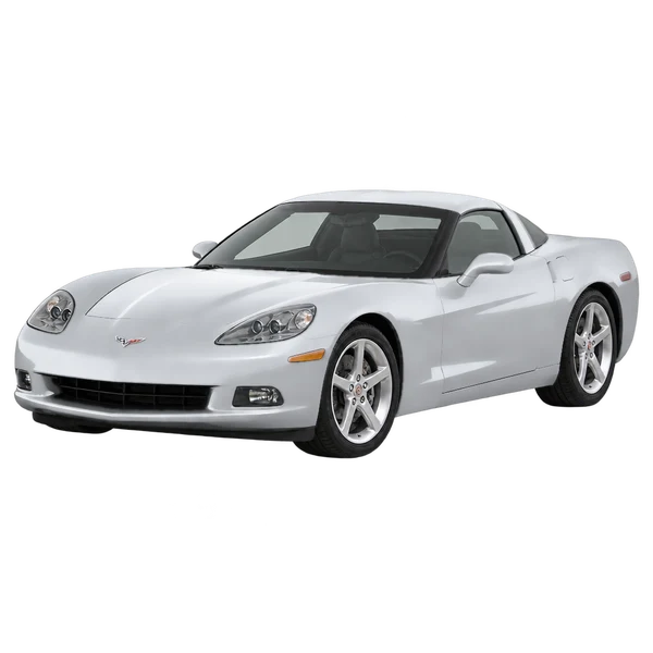 2009 Chevrolet Corvette in Silber, Ansicht: Dreiviertelansicht vorne (nach links gerichtet)
