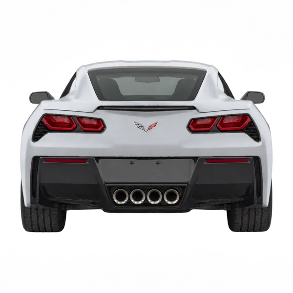 Chevrolet Corvette 2014 باللون فضي، منظر من الخلف