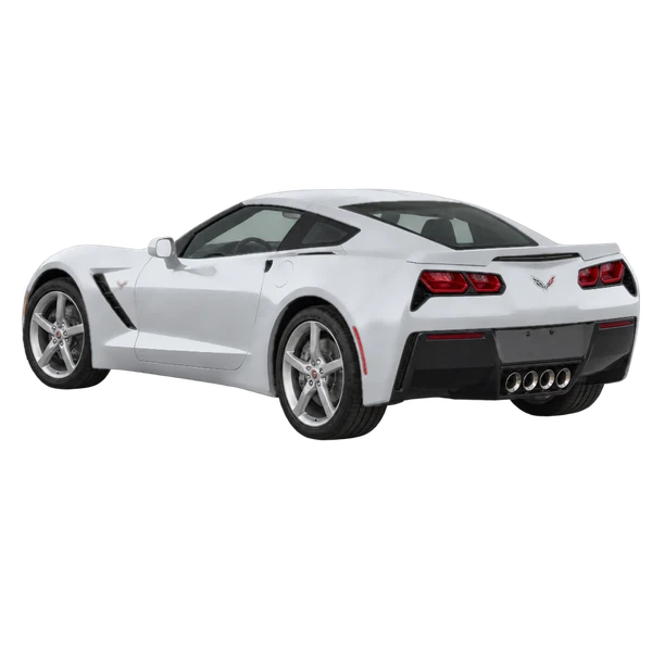 2016 Chevrolet Corvette in Silber, Ansicht: Dreiviertelansicht von hinten (nach links gerichtet)