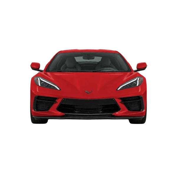 レッドの2023 Chevrolet Corvette（正面ビュー）