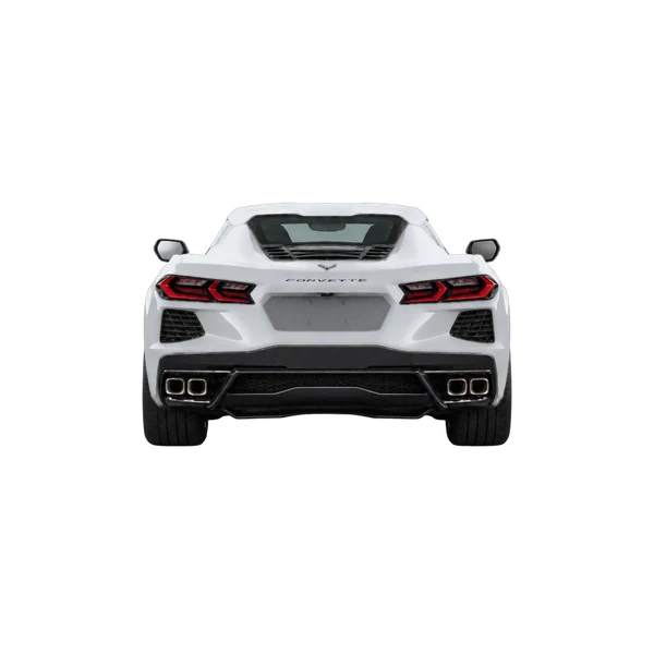 シルバーの2023 Chevrolet Corvette（リアビュー）
