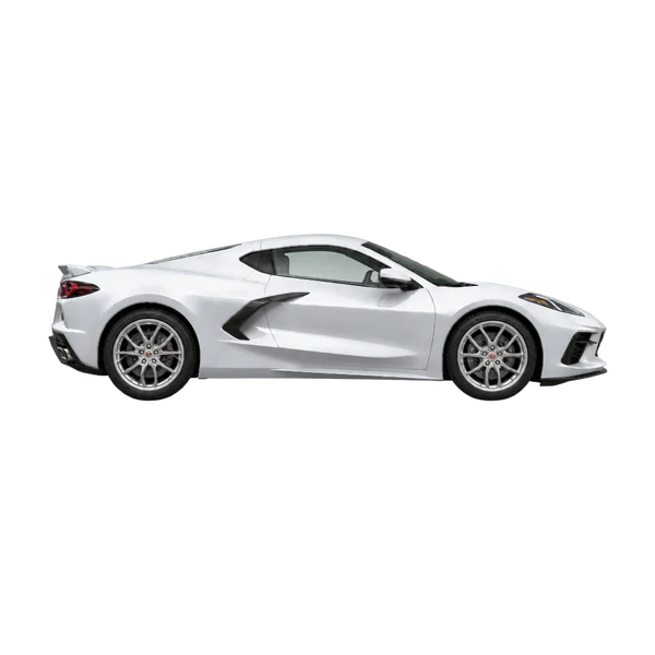 シルバーの2023 Chevrolet Corvette（側面（右向き）ビュー）
