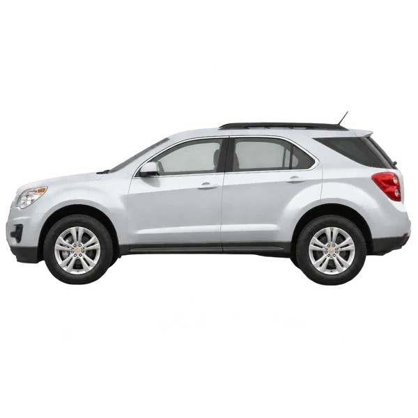 Chevrolet Equinox 2013 en plateado, vista lateral (mirando a la izquierda)