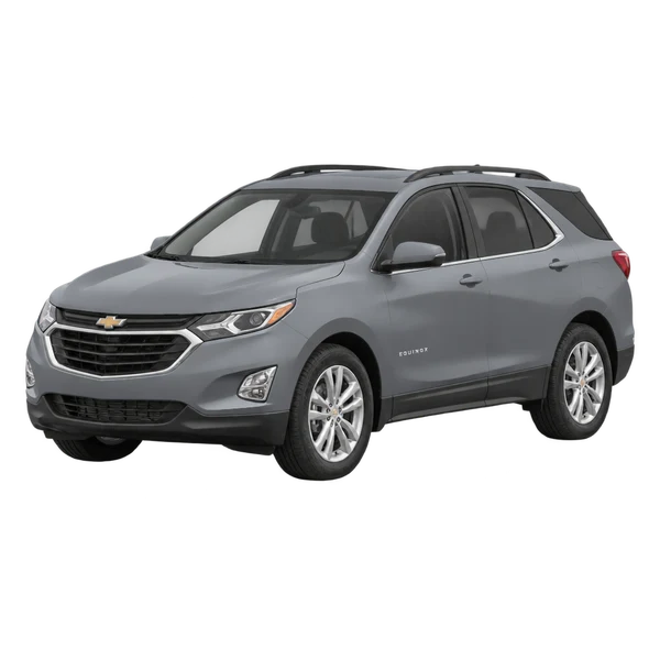 グレーの2018 Chevrolet Equinox（フロントスリークォーター(左向き)ビュー）
