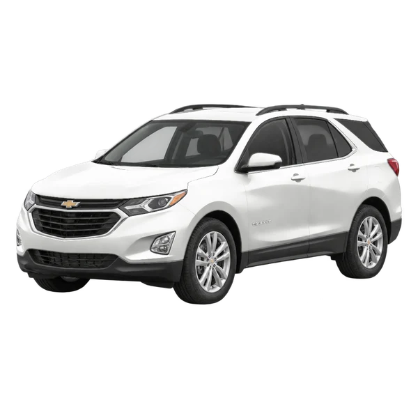 ホワイトの2018 Chevrolet Equinox（フロントスリークォーター(左向き)ビュー）
