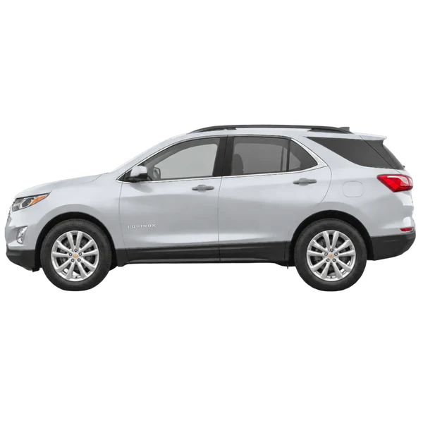 シルバーの2020 Chevrolet Equinox(側面(左向き)ビュー)