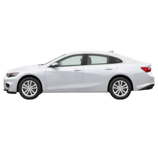 Chevrolet Malibu 2020 باللون فضي، منظر جانبي (متجه إلى اليسار)