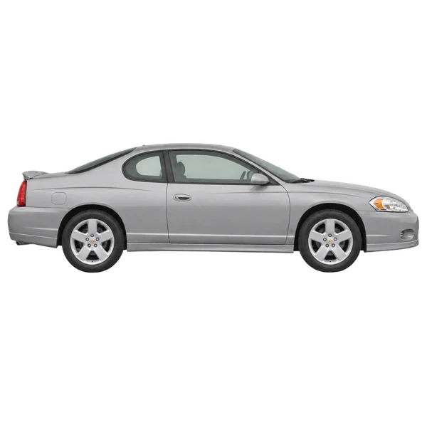 Chevrolet Monte Carlo 2006 prata, vista lateral (voltada para a direita)