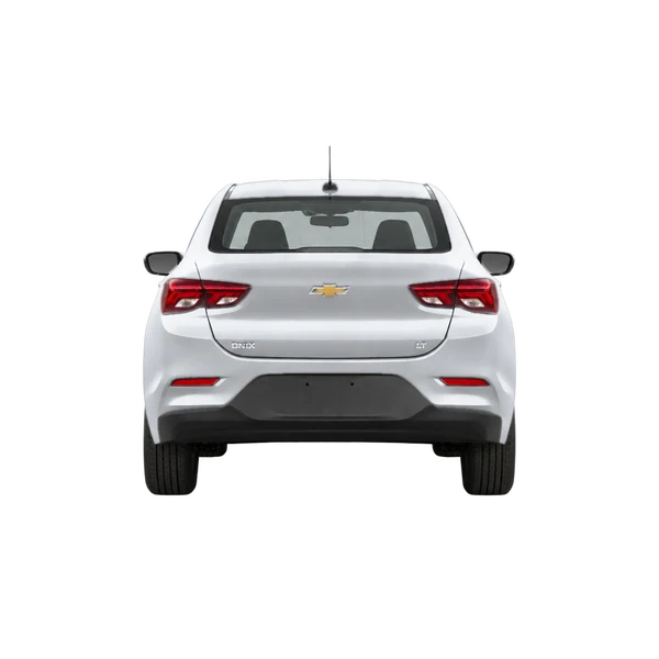 Chevrolet Onix 2022 prata, vista traseira
