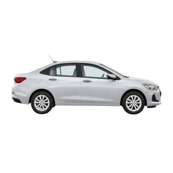 Chevrolet Onix 2022 prata, vista lateral (voltada para a direita)