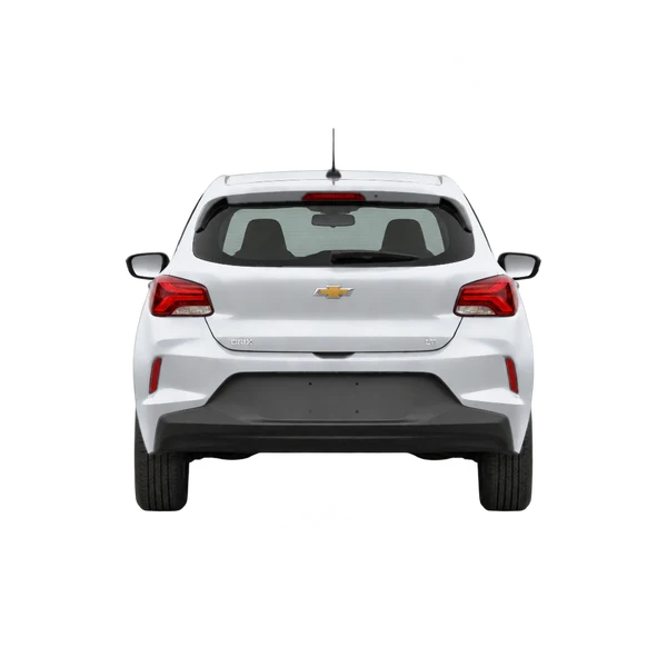 Chevrolet Onix 2023 prata, vista traseira