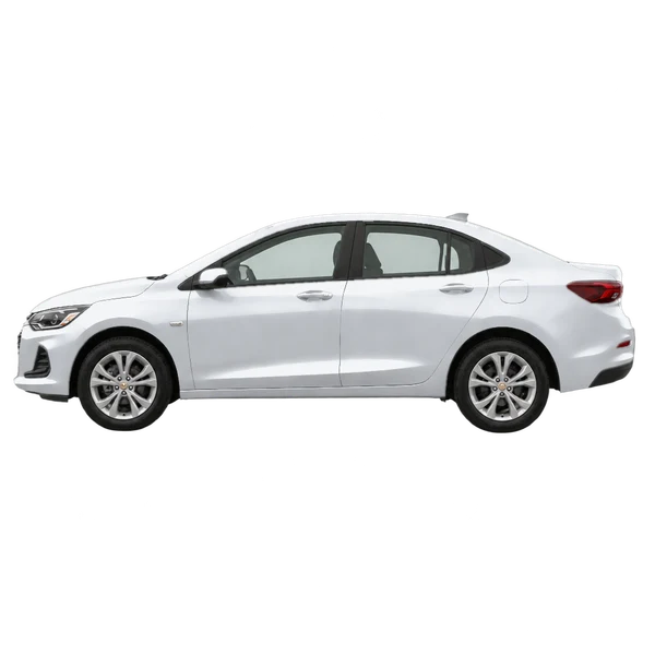 Chevrolet Onix 2026 prata, vista lateral (voltada para a esquerda)