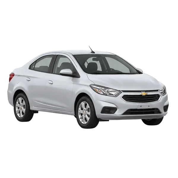 Chevrolet Prisma 2018 argent, vue trois-quarts avant (orienté vers la gauche)
