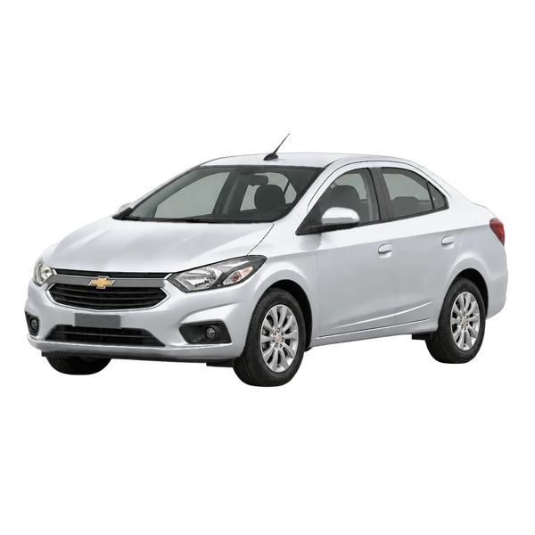 Chevrolet Prisma 2019 argent, vue trois-quarts avant (orienté vers la gauche)