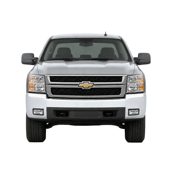 Chevrolet Silverado 2500 2007 باللون فضي، منظر أمامي