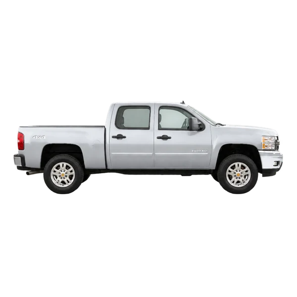 Chevrolet Silverado 2500 2007 باللون فضي، منظر منظر جانبي (باتجاه اليمين)