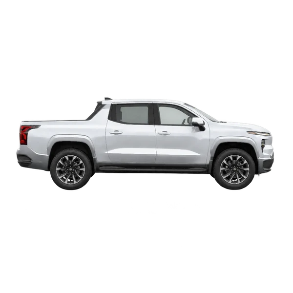 2024 Chevrolet Silverado EV in Silber, Ansicht: Seite (nach rechts gewandt)