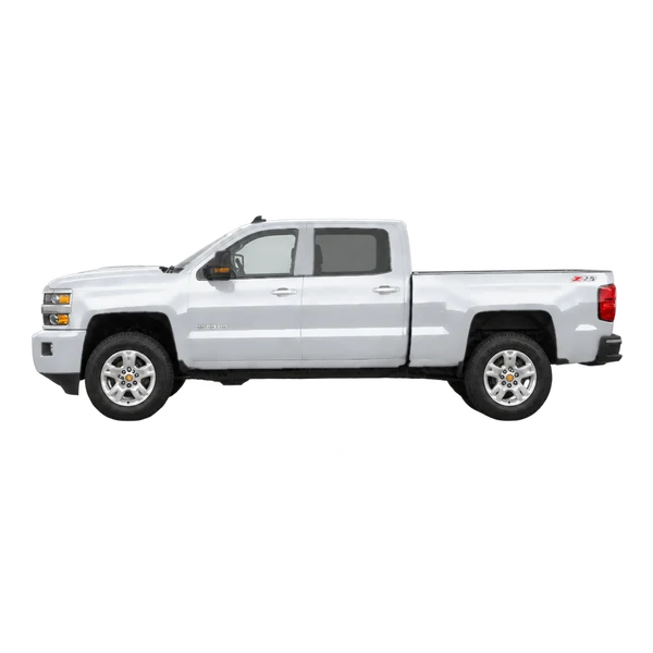 Chevrolet Silverado HD 2019 argent, vue côté (vers la gauche)