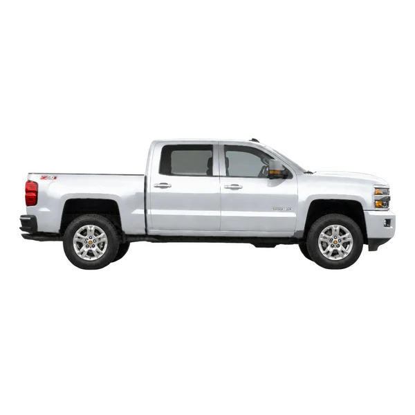 Chevrolet Silverado HD 2019 argent, vue profil (tourné vers la droite)