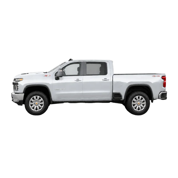 Chevrolet Silverado HD 2022 argent, vue côté (vers la gauche)