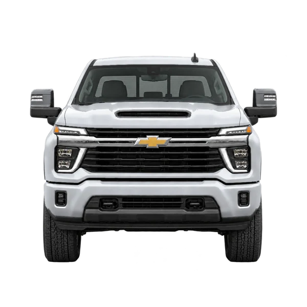 Chevrolet Silverado HD 2026 argent, vue avant