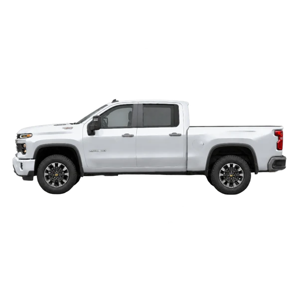 Chevrolet Silverado HD 2027 argent, vue côté (vers la gauche)