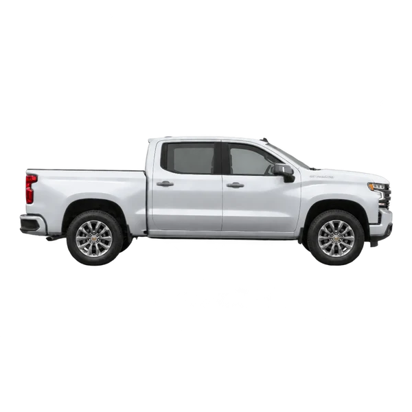 Chevrolet Silverado LTD 2022 prata, vista lateral (voltada para a direita)