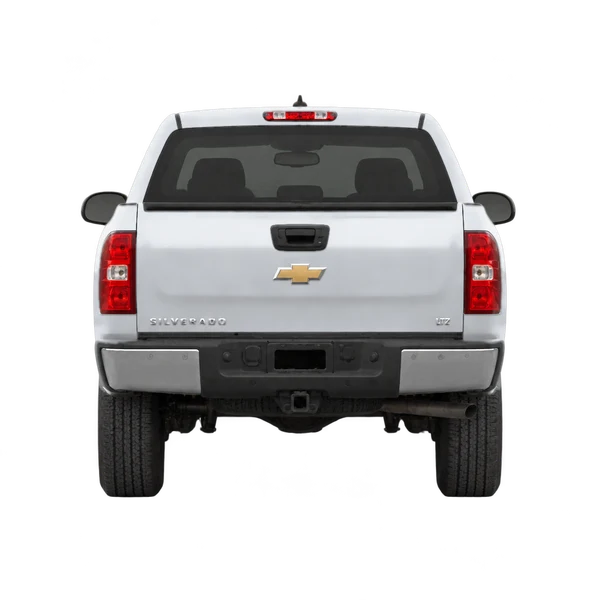 Chevrolet Silverado 2010 باللون فضي، منظر من الخلف