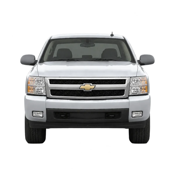 Chevrolet Silverado 2013 باللون فضي، منظر أمامي