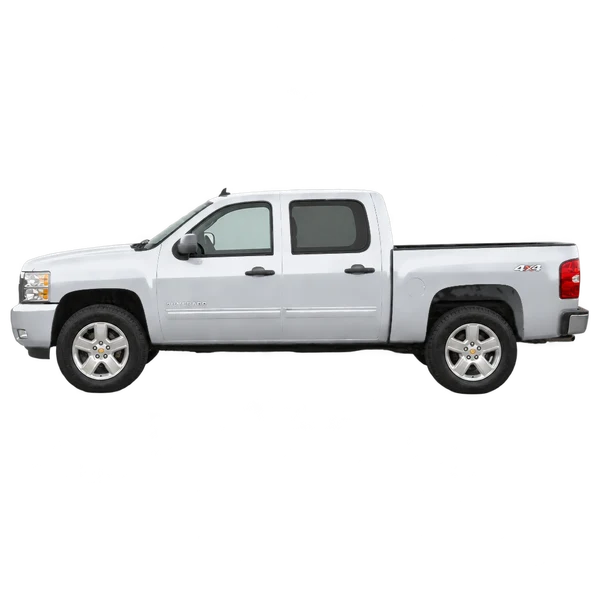 2014 Chevrolet Silverado in Silber, Ansicht: Seite (nach links gerichtet)