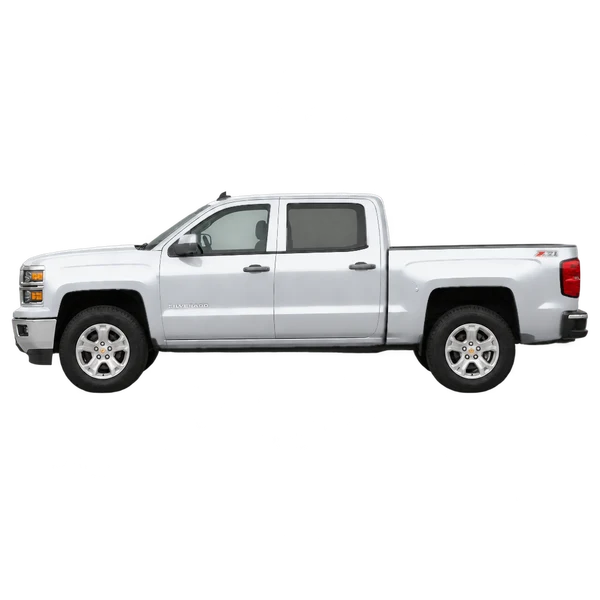 2017 Chevrolet Silverado in Silber, Ansicht: Seite (nach links gerichtet)