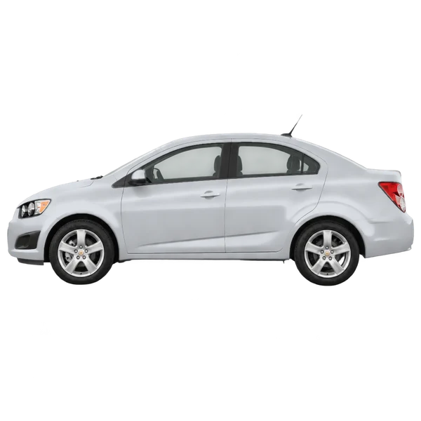 Chevrolet Sonic 2012 prata, vista lateral (voltada para a esquerda)