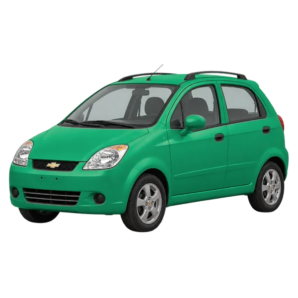 Chevrolet Spark 2009 0a8f5e, vista dianteira em três quartos (voltada para a esquerda)
