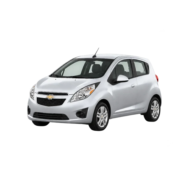 Chevrolet Spark 2012 prata, vista dianteira em três quartos (voltada para a esquerda)