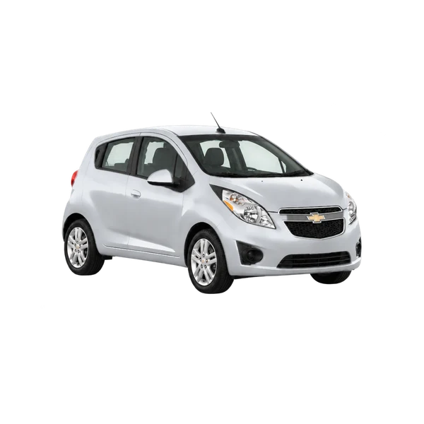 Chevrolet Spark 2012 prata, vista três quartos dianteiro (voltado para a direita)