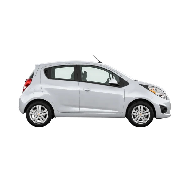 Chevrolet Spark 2012 prata, vista lateral (voltada para a direita)