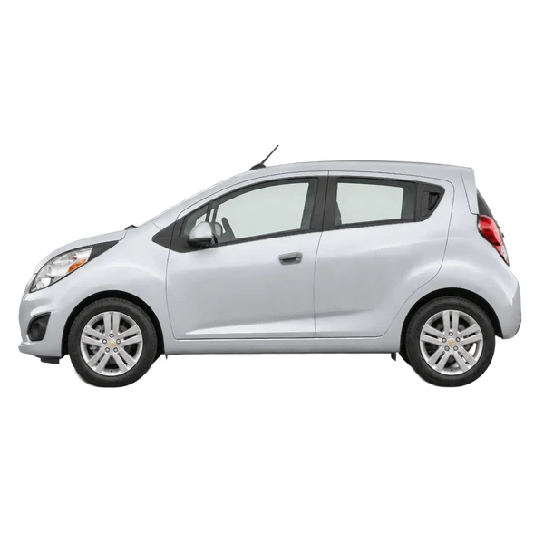 Chevrolet Spark 2013 prata, vista lateral (voltada para a esquerda)