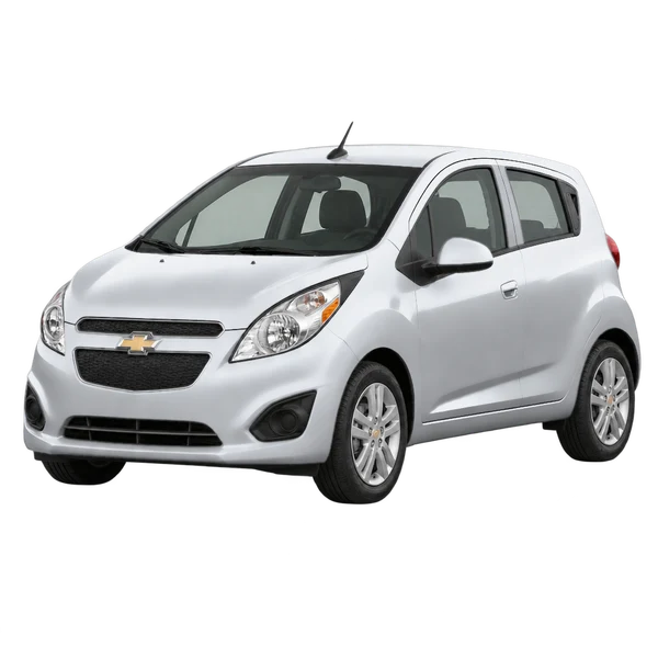 シルバーの2015 Chevrolet Spark(フロントスリークォーター(左向き)ビュー)