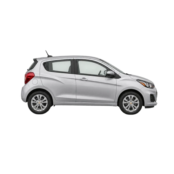 Chevrolet Spark 2024 prata, vista lateral (voltada para a direita)
