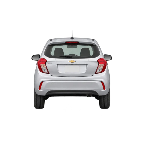 Chevrolet Spark 2026 prata, vista traseira