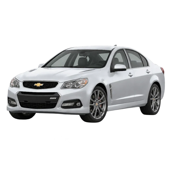 Chevrolet SS 2015 prata, vista dianteira em três quartos (voltada para a esquerda)