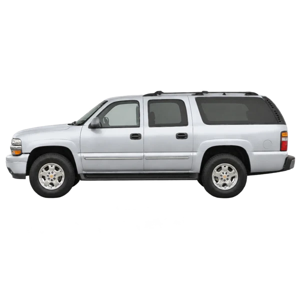 2004 Chevrolet Suburban in Silber, Ansicht: Seite (nach links gerichtet)